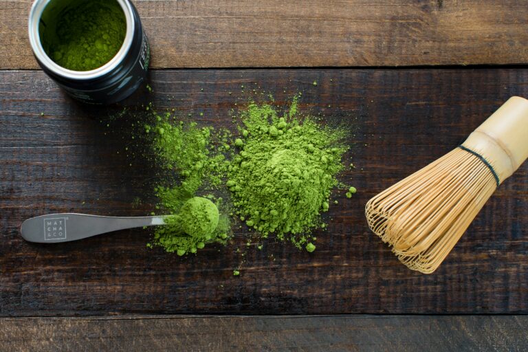 How to make matcha at home — bamboo whisk in a matcha bow