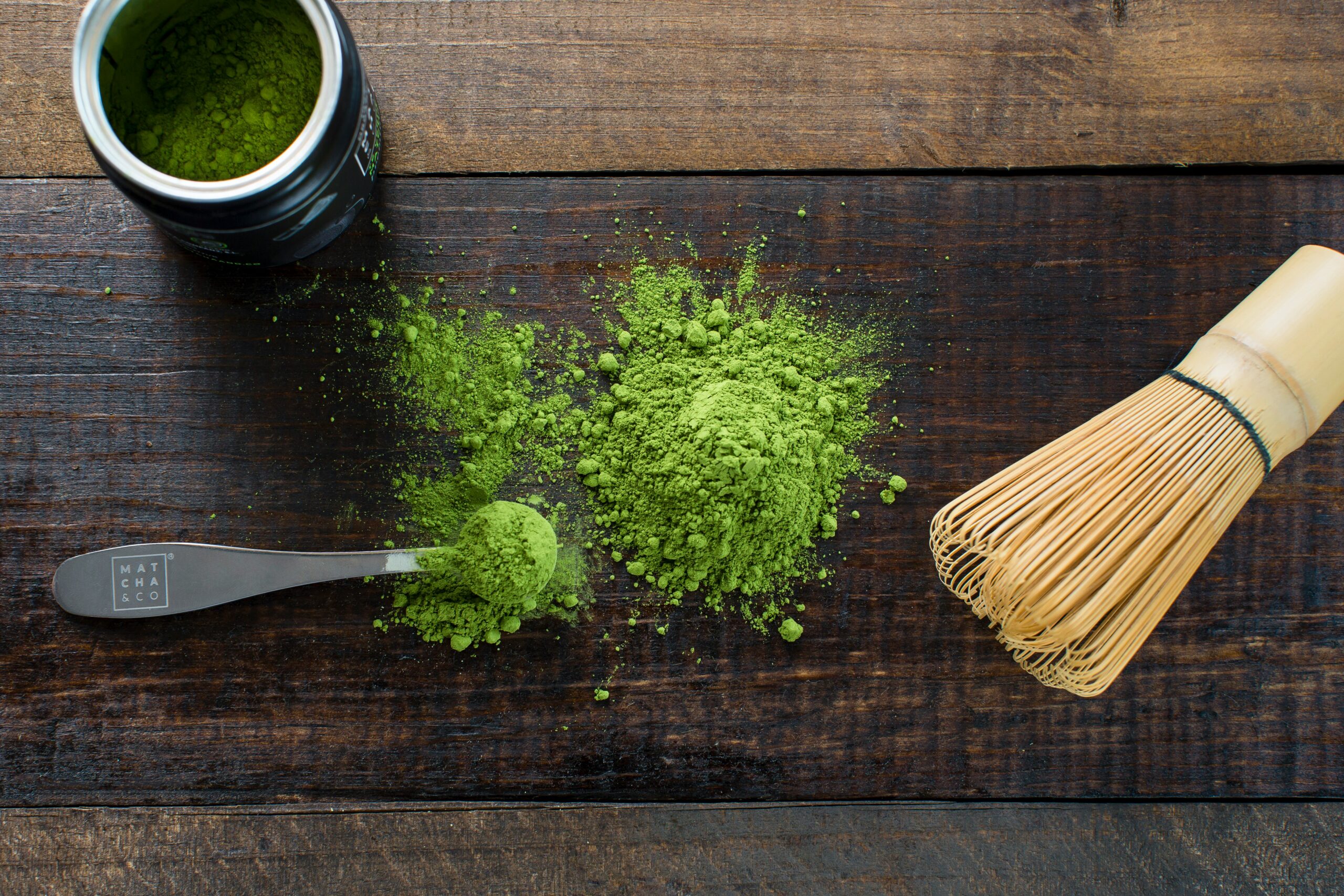 How to make matcha at home — bamboo whisk in a matcha bow